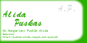 alida puskas business card