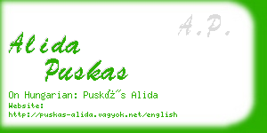 alida puskas business card